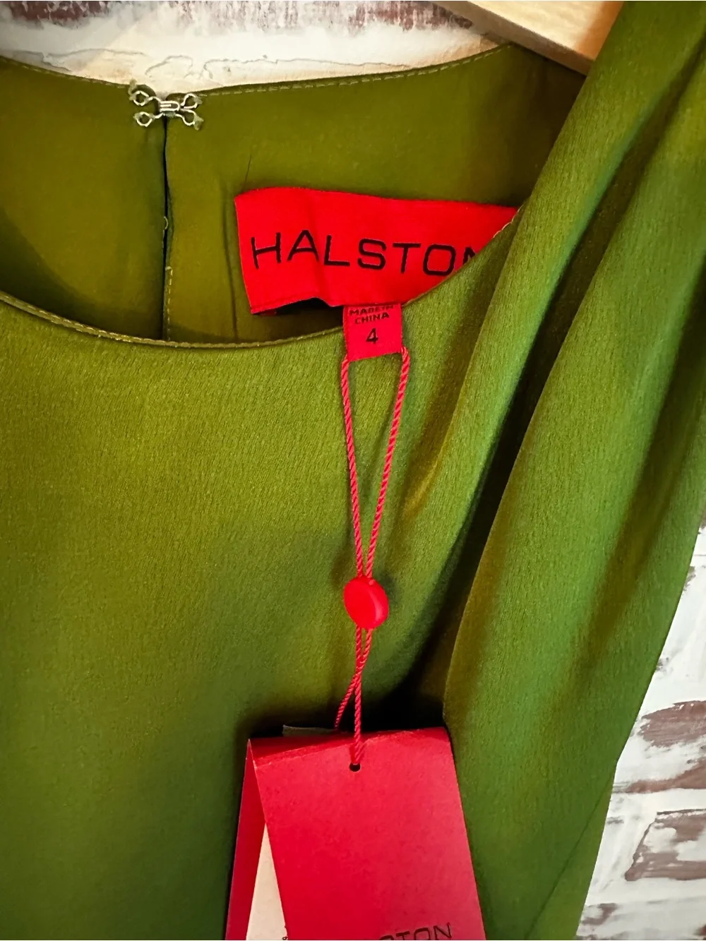 Halston Christa Dress in Satin - Picture 7 of 8